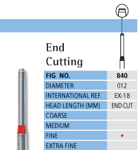 End Cutting Bur Chart